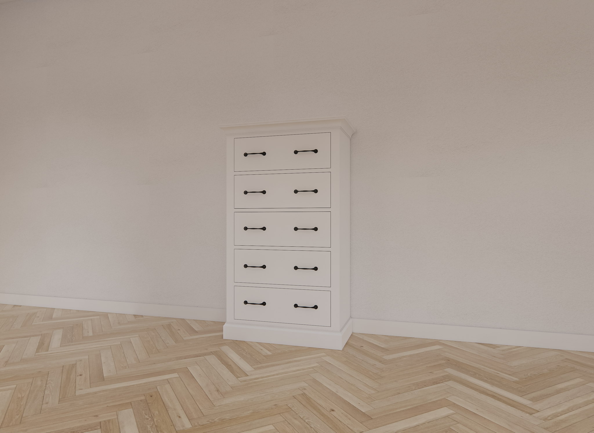 Kommode Crato - 70x35x130H cm - 5 Soft-Close-Schubladen