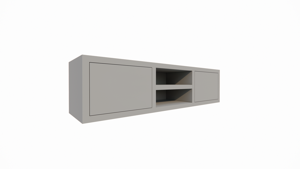 Dax TV-Sideboard - 160x40x40H cm - push-to-open Türen - 2 offene Fächer - 4cm Fachbodenstärke