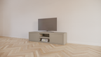 Dax TV-Sideboard - 160x40x40H cm - push-to-open Türen - 2 offene Fächer - 4cm Fachbodenstärke