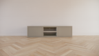 Dax TV-Sideboard - 160x40x40H cm - push-to-open Türen - 2 offene Fächer - 4cm Fachbodenstärke