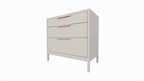 Kommode Demak 95cm - 95x50x90H cm - auf Beinen - 3 Soft-Close-Schubladen