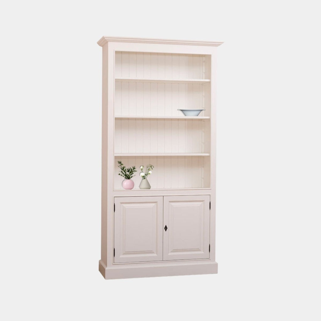 Bücherregal Den Bosch - 110x40x210H cm - 2 geschlossene Türen - 3 verstellbare Einlegeböden