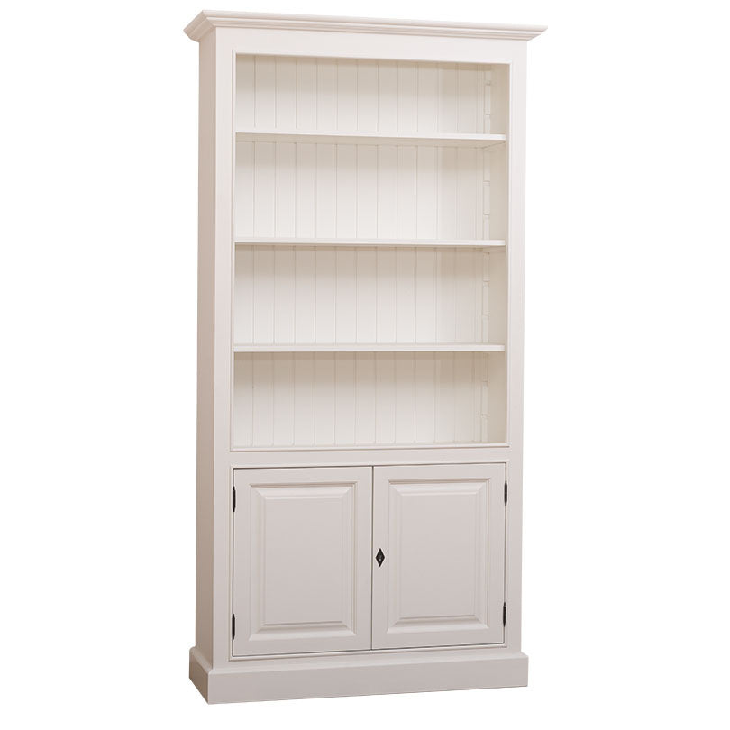 Bücherregal Den Bosch - 110x40x210H cm - 2 geschlossene Türen - 3 verstellbare Einlegeböden