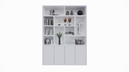 Dinan Schrank - 177x40x260H cm - Push-to-open Türen - 4cm Bodenstärke