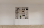 Dinan Schrank - 177x40x260H cm - Push-to-open Türen - 4cm Bodenstärke