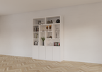 Dinan Schrank - 177x40x260H cm - Push-to-open Türen - 4cm Bodenstärke
