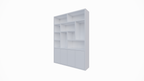 Dinan Schrank - 177x40x260H cm - Push-to-open Türen - 4cm Bodenstärke