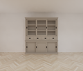 Buffetschrank Dublin - 200x46x220H cm - 3 Glasschiebetüren - 4 Soft-Close-Schubladen - 3 geschlossene Schiebetüren