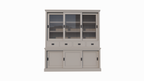 Buffetschrank Dublin - 200x46x220H cm - 3 Glasschiebetüren - 4 Soft-Close-Schubladen - 3 geschlossene Schiebetüren