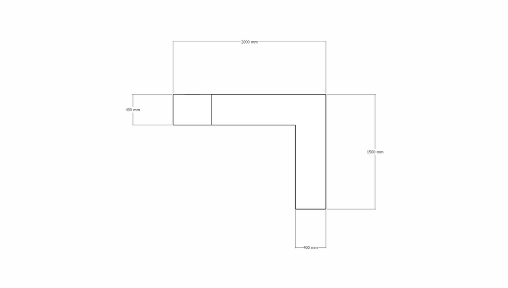 Eckschrank Durango - 200/150x40x200H cm - Fächerschrank - push-to-open Türen