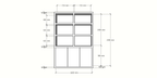 Durham Regal - 160x40x230H cm - 3 grifflose push-to-open Türen - offene Regale - schlankes Design - 5cm Bodenstärke - Bücherregal