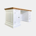 Schreibtisch King Louis - 180x70x78H cm - Eichenplatte - 1 geschlossene Flügeltür - 3 Soft-Close-Schubladen - Englischer Stil