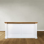 Schreibtisch King Louis - 180x70x78H cm - Eichenplatte - 1 geschlossene Flügeltür - 3 Soft-Close-Schubladen - Englischer Stil