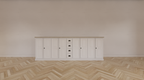 Sideboard Fernie - 260x50x90H cm - mit Eichenplatte - 8 Flügeltüren - 4 Schubladen