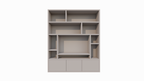 Fisterra Fächerschrank - 200x35x240H cm - push-to-open Türen - glatte Oberfläche