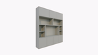 Flensburger Fächerschrank - 240x40x255H cm - Push-to-open-Türen - schlichte Ausführung