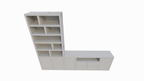 TV-Fach Sideboard Fleurus - 300x40x240H cm - Push-to-open Türen - 4 Push-to-open Schubladen - schlichte Ausführung (STANDARD OHNE BELEUCHTUNG)