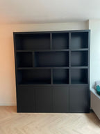 Regal Florida - 200x40x220H cm - schlankes Design - 4 grifflose Türen - 5cm Fachbodenstärke