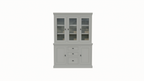 Buffetschrank Foggia 03 - 160x48x225H cm - 3 Schranktüren - 3 Soft-Close-Schubladen - 2 geschlossene Türen - rustikaler/klassischer Dekorrahmen