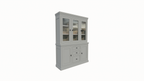 Buffetschrank Foggia 03 - 160x48x225H cm - 3 Schranktüren - 3 Soft-Close-Schubladen - 2 geschlossene Türen - rustikaler/klassischer Dekorrahmen
