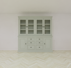 Buffetschrank Foggia 04 - 220x48x225H cm - 4 Schranktüren - 6 Soft-Close-Schubladen - 2 geschlossene Türen - rustikaler/klassischer Dekorrahmen