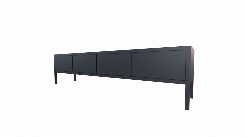 Fontas TV-Anrichte - 200x40x50H cm - Push-to-open-Türen - auf Beinen - schlankes Design