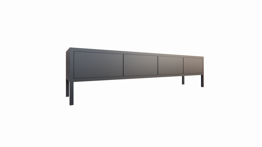 Fontas TV-Anrichte - 200x40x50H cm - Push-to-open-Türen - auf Beinen - schlankes Design