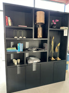 Kleiderschrank Formentera - 200x35x235H cm - Fachbodenstärke 4cm - 4 grifflose Push-to-open-Türen - schlichtes Design