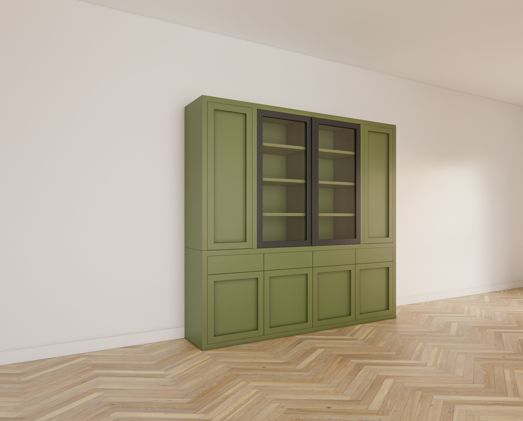 Formia Buffetschrank - 240x50x230H cm - Stahltüren - push-to-open Türen und Schubladen