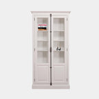 Vitrine Frankfurt - 110x40x210H cm - mit Spannverschluss - geschlossene Seiten - verstellbare Einlegeböden