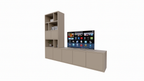 Frankston Fächerschrank - 300x45x235H cm - 7 Türen - 6 offene Fächer - 4cm Fachbodenstärke