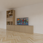 Frankston Fächerschrank - 300x45x235H cm - 7 Türen - 6 offene Fächer - 4cm Fachbodenstärke