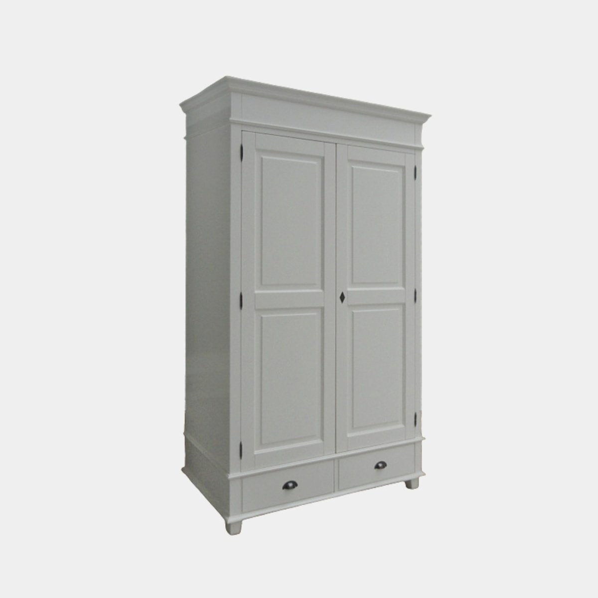 Kleiderschrank Bolton - 120x60x205H cm - Kleiderstange - Einlegeboden - 2 geschlossene Flügeltüren - 2 Soft-Close-Schubladen