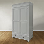 Kleiderschrank Bolton - 120x60x205H cm - Kleiderstange - Einlegeboden - 2 geschlossene Flügeltüren - 2 Soft-Close-Schubladen