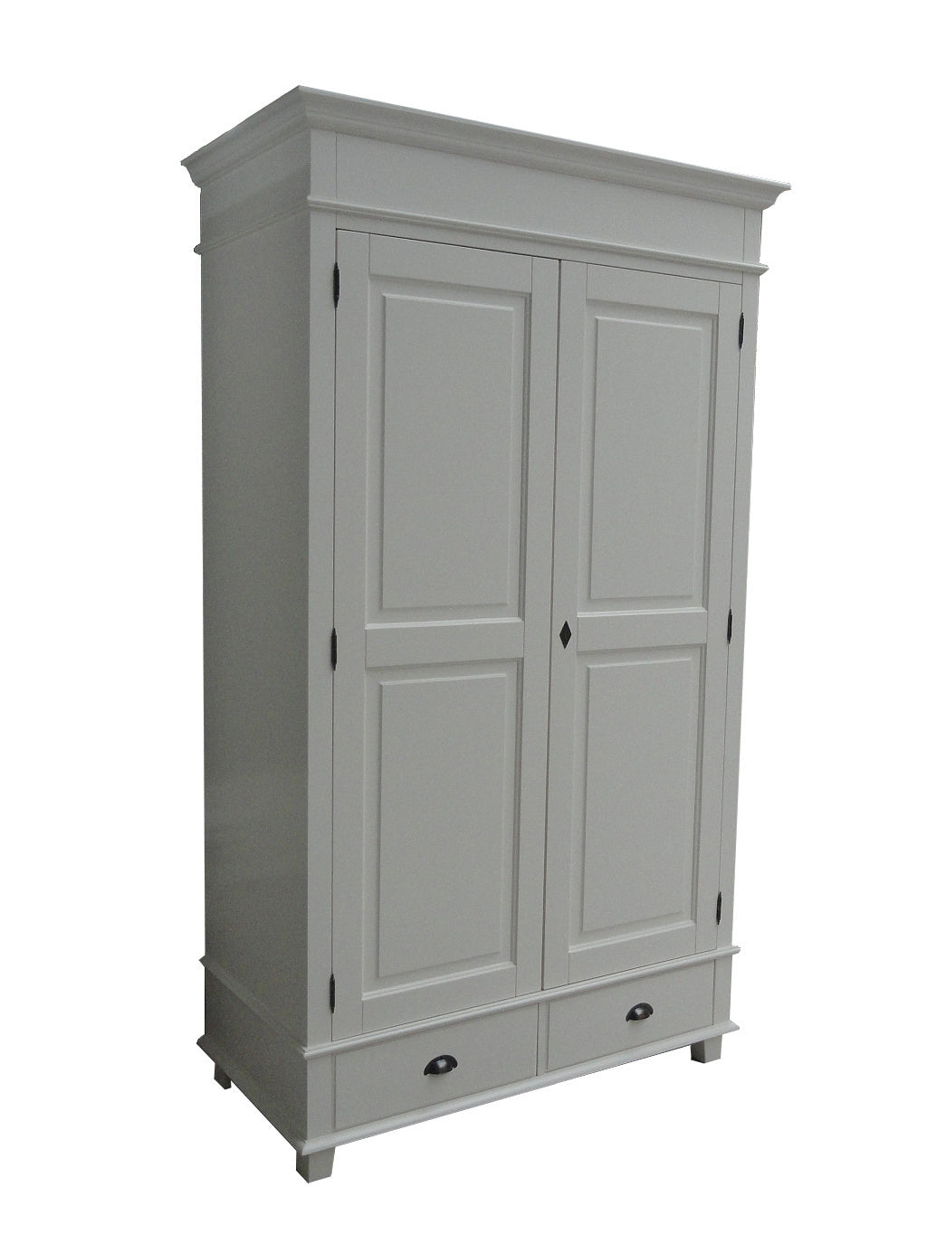 Kleiderschrank Bolton - 120x60x205H cm - Kleiderstange - Einlegeboden - 2 geschlossene Flügeltüren - 2 Soft-Close-Schubladen