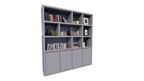 Regal Florida - 200x40x220H cm - schlankes Design - 4 grifflose Türen - 5cm Fachbodenstärke