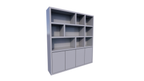 Regal Florida - 200x40x220H cm - schlankes Design - 4 grifflose Türen - 5cm Fachbodenstärke