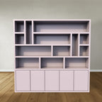 Kleiderschrank Las Vegas - 250x35x240H cm - offene Einlegeböden - schlankes Design - 5 grifflose Türen