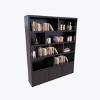 Kleiderschrank London 01 - 200x40x240H cm - 3 geschlossene Türen - offene Fächer - schlankes Design