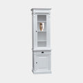 Vitrinenschrank Gent - 70x50x240H cm - mit Ausstellungstür - 1 Schublade mit Soft-Close - 1 geschlossene Tür - verstellbare Einlegeböden