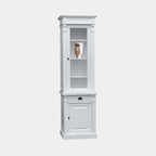 Vitrinenschrank Gent - 70x50x240H cm - mit Ausstellungstür - 1 Schublade mit Soft-Close - 1 geschlossene Tür - verstellbare Einlegeböden