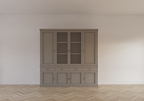 Buffetschrank Gramat - 220x46x220Hcm - Flügeltüren - 2 Glastüren - Soft-Close-Schubladen