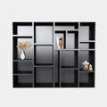 Sideboard Granada - 300x35x240H cm - offene Regale - schlankes Design - Hängeschrank - 5cm Bodenstärke