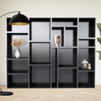 Sideboard Granada - 300x35x240H cm - offene Regale - schlankes Design - Hängeschrank - 5cm Bodenstärke