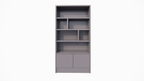 Granville Regal - 130 x 40 x 250 cm - 5 cm Fachbodenstärke - offene Regale - schlankes Design - 2 grifflose Push-to-open-Türen