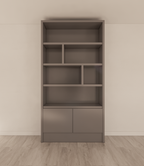Granville Regal - 130 x 40 x 250 cm - 5 cm Fachbodenstärke - offene Regale - schlankes Design - 2 grifflose Push-to-open-Türen