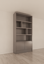 Granville Regal - 130 x 40 x 250 cm - 5 cm Fachbodenstärke - offene Regale - schlankes Design - 2 grifflose Push-to-open-Türen