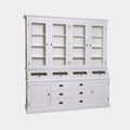 Grutterschrank Cova - 214x50x226H cm - 4 Vitrinentüren mit Scharnieren - 4 Klappen - 6 Schubladen - 2 geschlossene Scharniertüren