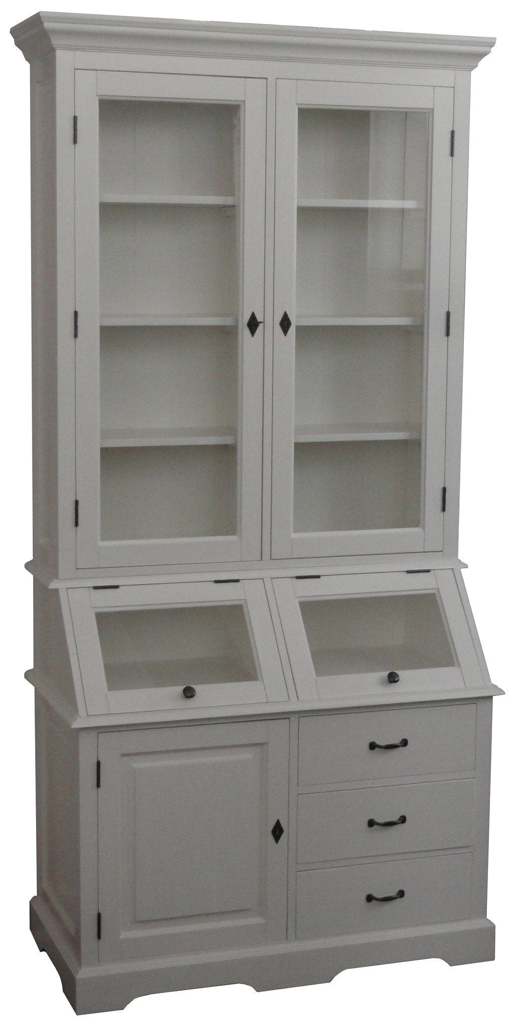 Grutterschrank Porto Marie - 110x52x220H cm - 3 Flügeltüren - 2 Klappen - 3 Soft-Close-Schubladen
