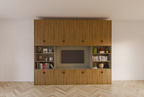 Fernsehschrank hermanus - 300x40x250H cm - Ausführung Eiche - Preis auf Anfrage